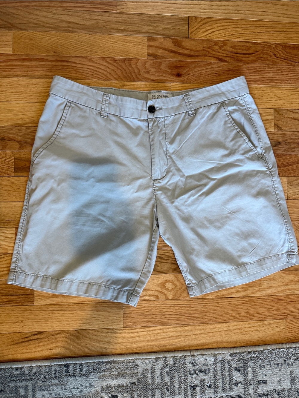 U.S. Polo Assn. Light Gray Flat Front Chino Shorts
